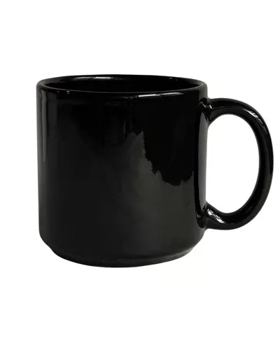 Caneca de Porcelana Preta com 360 ml Personalizada