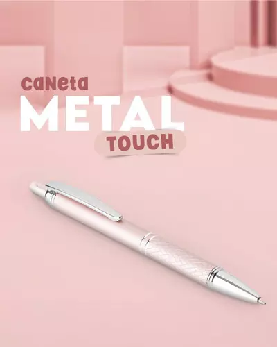 Caneta Metal com Ponteira Touch Personalizada