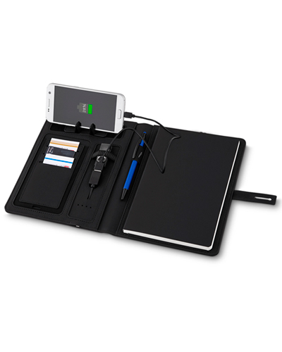 Capa para Caderno com Powerbank para Brindes