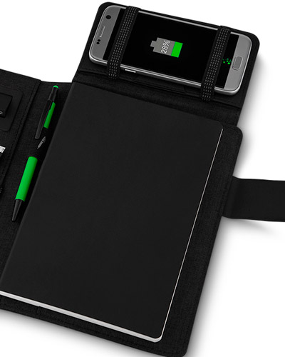 Capa para Caderno com Powerbank Personalizada