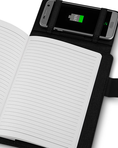 Capa para Caderno com Powerbank Personalizada
