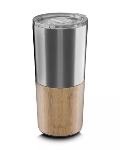 Copo de Inox e Bambu Personalizado